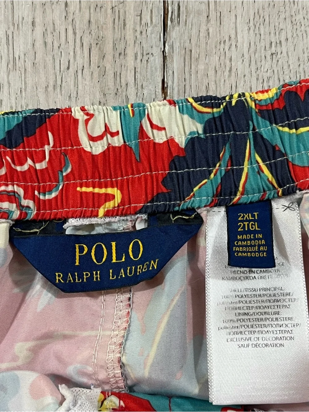 Polo Ralph Lauren Aloha Hawaiian Swim Trunks Board Shorts Size 2XLT 09/18